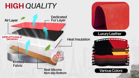 Apex Custom Fit Dashboard Mat Cover For Sedan, Hatchback, , MPV, Truck, SUV etc.